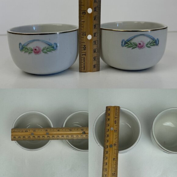 2 Vtg Halls Superior Quality Kitchenware Wildfire Springtime Custard Cup Ramekin - Picture 3 of 12